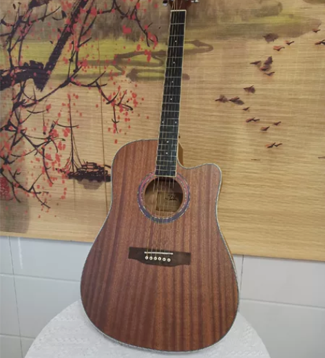 吉他 40英寸 高原云杉单板  复古烟熏棕...