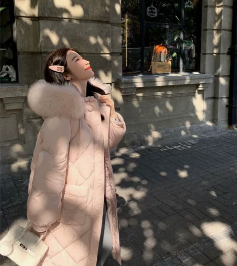 杨杨YANGRUOYU中长款羽绒服女新款2...