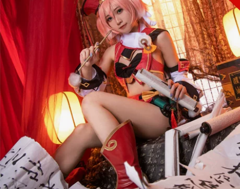 和顺动漫家 原神烟绯cos服可爱风包含角唯...