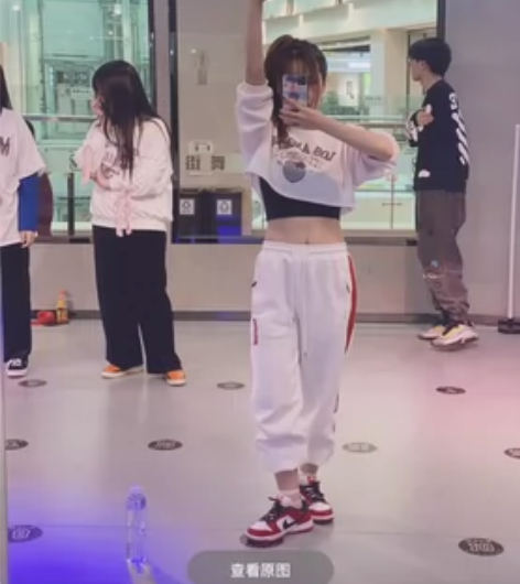 街舞3同款衣服裤子男白色休闲宽松ins束脚...