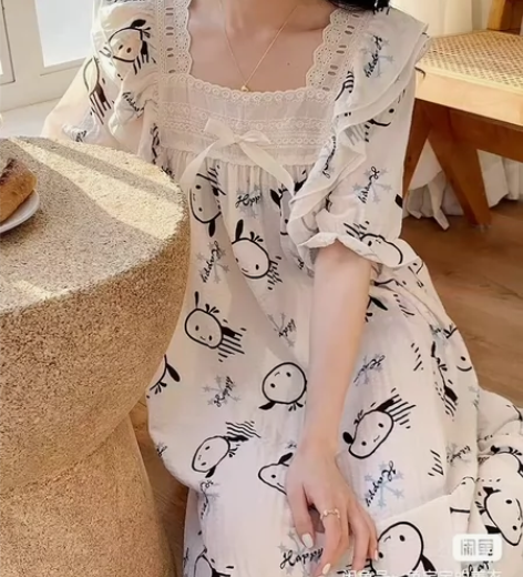 #反季服饰大清仓 睡裙女夏季可爱公主风纯棉...