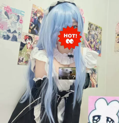 出蕾姆长发cos（可直拍） 包括衣服，假发...