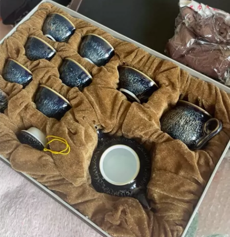 品言景德镇功夫茶具套装家用中式办公室陶瓷鎏...