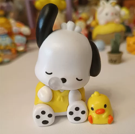 三丽鸥帕恰上学啦公仔实心树脂桌面摆件办公室...