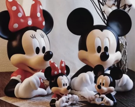 全新比心米奇米妮摆件装饰品桌面装饰 尺寸如...