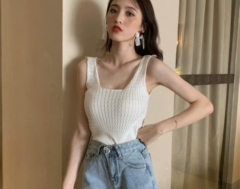 泫雅风上衣夏季2023新款韩版修身打底内搭...