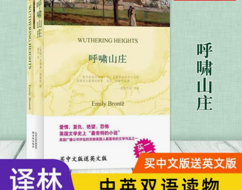 呼啸山庄 英文原版原著+中文译本全2册 中...