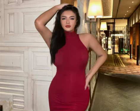 LA PINKY【红与黑】欧美法式复古性感...