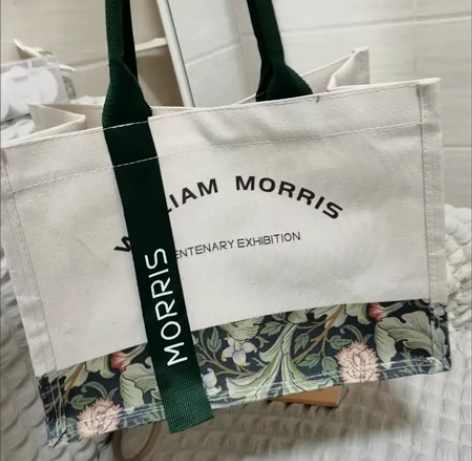 帆布包定制莫里斯飘带手提包通勤便携式大容量...