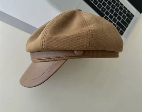 秋冬美拉德穿搭帽子女复古画家贝雷帽显脸小云...