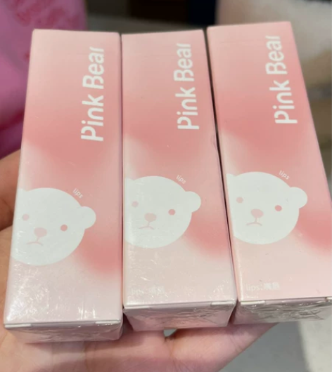 全新pinkbear皮可熊奶绒口红夏季唇膏...