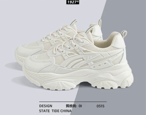 回力老爹鞋女2024新款春款女鞋厚底小白鞋...