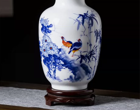 【处理】景德镇陶瓷花瓶仿古瓷器中式客厅酒柜...