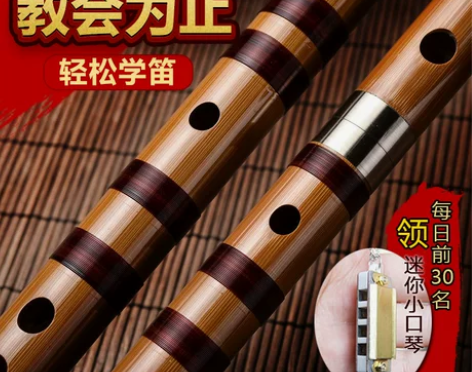 湛文兵专业笛子 苦竹笛初学入门学生笛横笛演...