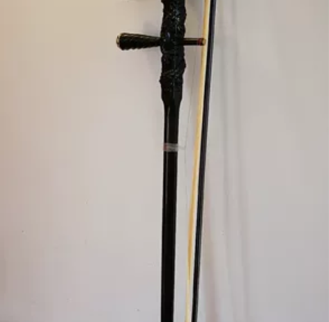 龙头黑檀木二胡，蛇皮方正，99新，音质不错...