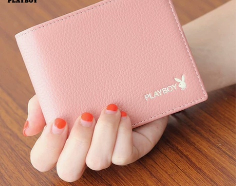 花花公子钱包女士短款新款真皮小巧零钱包简约...