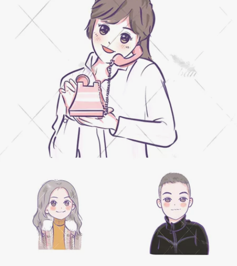 蓝莓风 手绘头像q版大头 可画情头 合照 ...