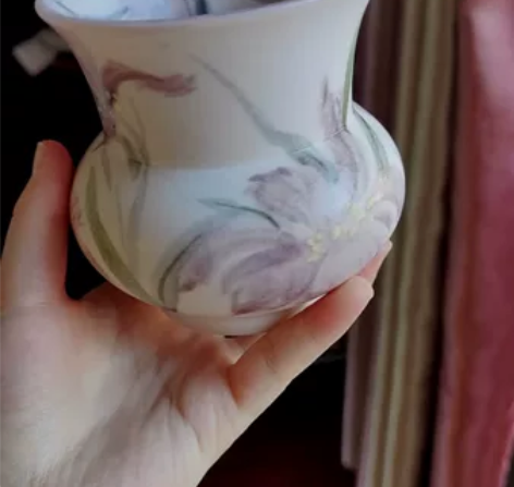 景德镇陶瓷颖陶家鸢尾花瓶 ??闲置出 实物...