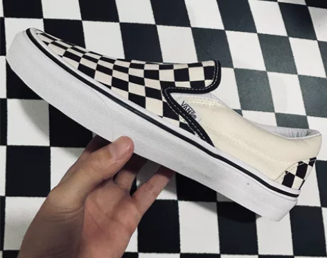 送挎包！Vans范斯 slip on棋盘格...
