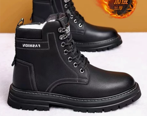 【狂欢价】马丁靴男鞋冬季加绒加厚保暖雪地棉...