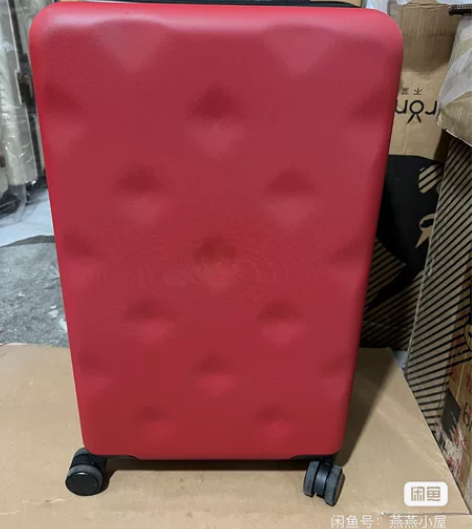 不莱玫行李箱22plus圆点纹红色拉杆箱 ...