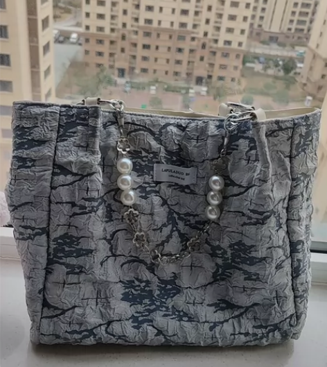 大容量包包女2023秋冬新款潮高级感帆布单...