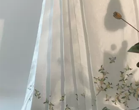 银灵春禹原创汉服月桂枝明制绣花梯形六对褶马...