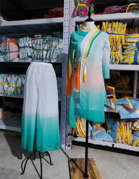 古典舞身韵服装醉春风舞蹈演出服古风飘逸纱衣...