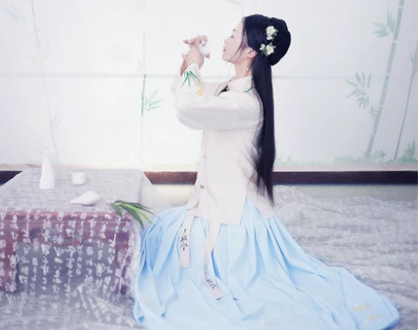 千韵岗原创 幽兰 明制对襟立领春季汉服 非...