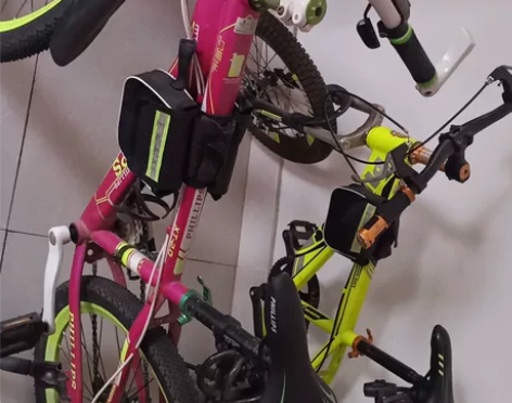 出俩辆自行车,买了只骑了不到一个月, 玫红...