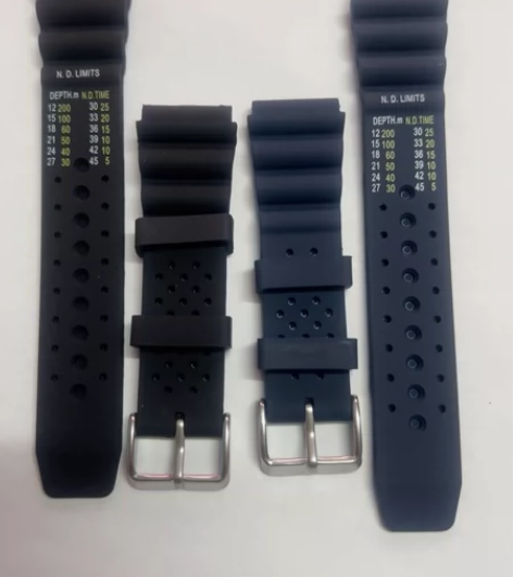 西铁城代用表带 蓝色和黑色2种色接口22