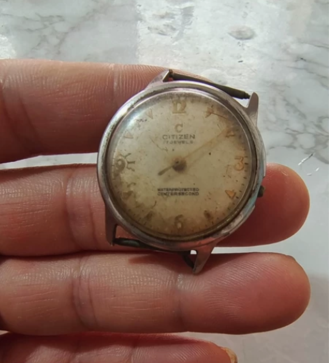 老西铁城 机械手表 摆轮好 少把头把杆 实...