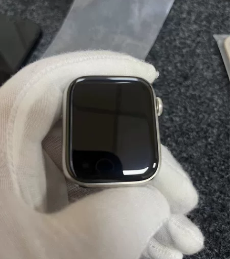 苹果手表s7 45mm 不锈钢 蜂窝版 银...