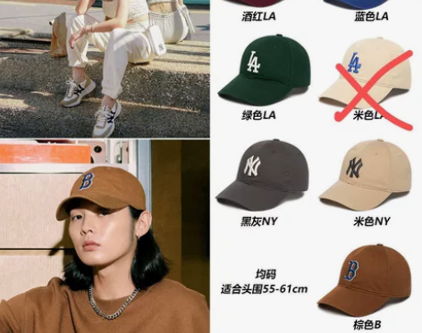 MLB经典字母棒球帽 授权正品，带吊牌洗标