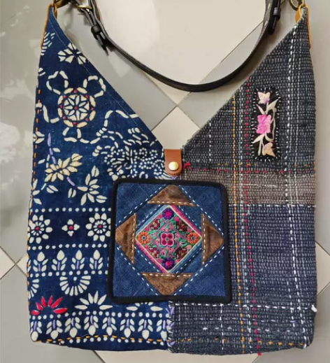 老绣非游子吟手工DIY包包。可单肩,可斜挎...