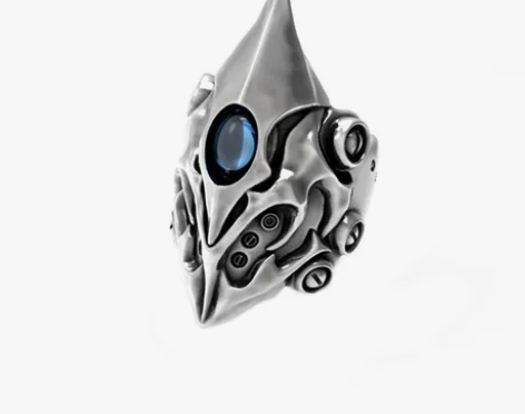 未来机战复古戒指男潮哥特机甲科幻痞帅气质男...
