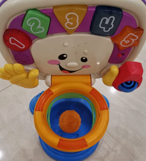 费雪宝宝趣味投篮架儿童篮球架，音乐功能不好...