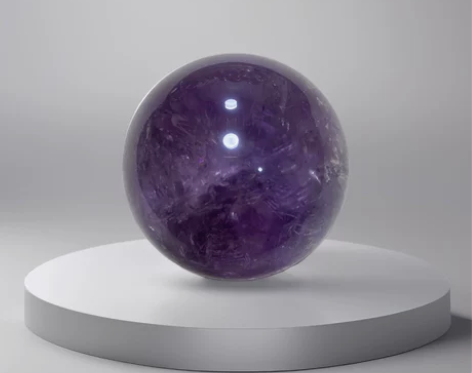 天然紫水晶原石打磨抛光紫水晶球摆件客厅卧室...