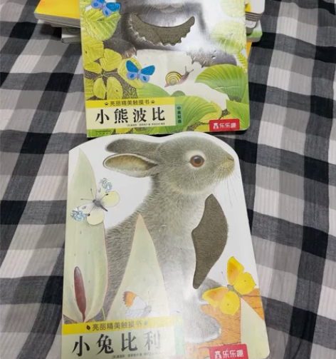 小熊波比小兔比利亮丽精美触摸书0-3岁精装...