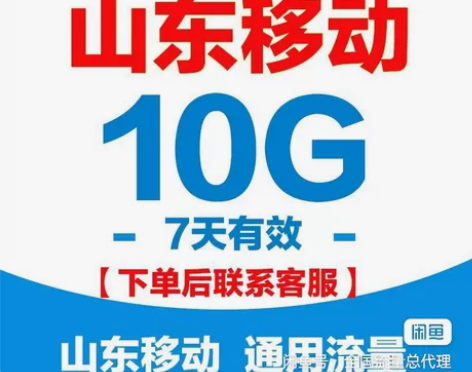 山东移动流量10G7天充值全国通用叠加包 ...
