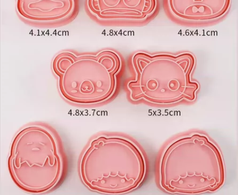 迷你三丽鸥卡通饼干模具家用3d立体按压切模...