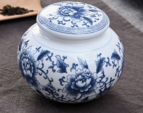 冠昌景德镇茶叶罐陶瓷大号茶叶罐密封罐青花瓷...