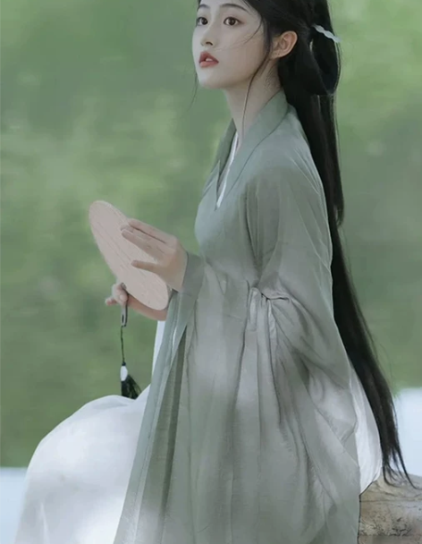 成人汉服女装魏晋制齐腰古装大袖衫古风仙气舞...