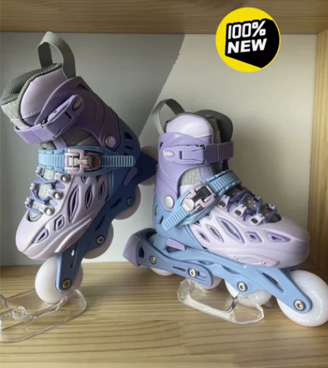 【专业轮滑】一体支架全闪全新斯威T11溜冰...