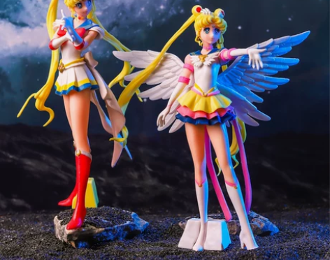 美少女战士Q版公仔手办玩偶可爱水兵月模型盲...