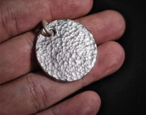 #纯银银圆饼银吊坠免费刻字刻图 大小尺寸可...