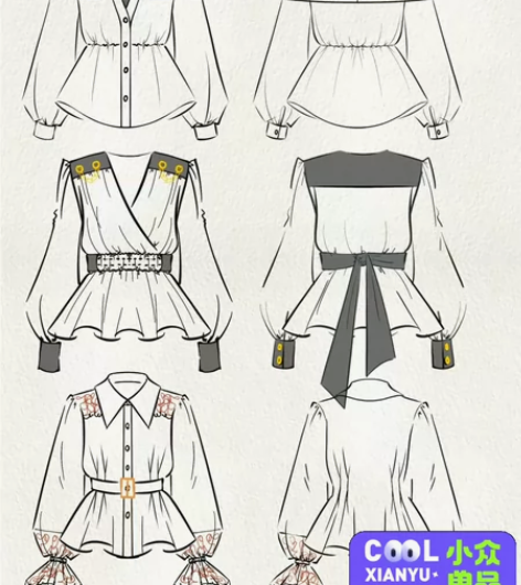 【代画】本人美术专业,价格便宜,服装设计线...