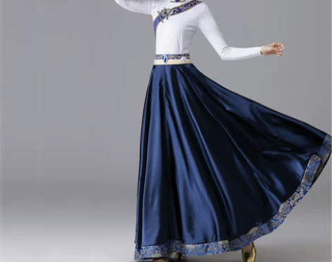 大摆裙 长裙大摆裙藏族舞蹈演出服装女广场舞...