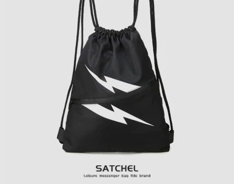 束口袋抽绳双肩包男运动健身房包小背包游泳包...