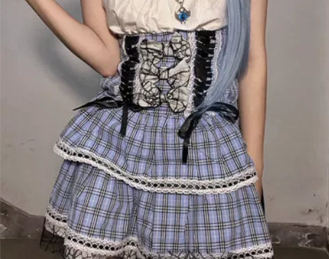 可爱绑带吊带蛋糕裙亚文化   仅试穿 ne...